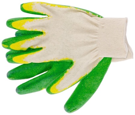 ПЕРЧАТКИ Х/Б С ДВОЙНЫМ ЛАТЕКСНЫМ ОБЛИВОМ