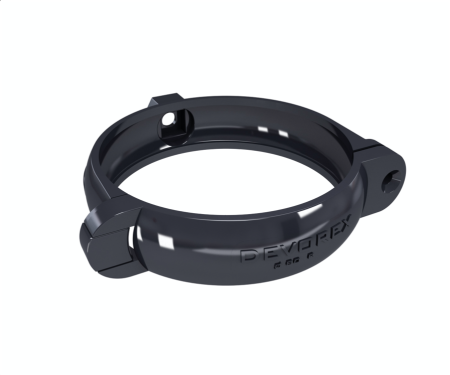 ХОМУТ ВОДОСТОЧНОЙ ТРУБЫ Ø80 ПВХ FINEBER ГРАФИТ
