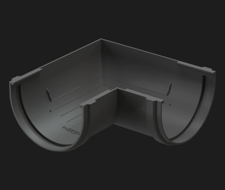 УГОЛ ЖЕЛОБА 90˚ PREMIUM DÖCKE ГРАФИТ