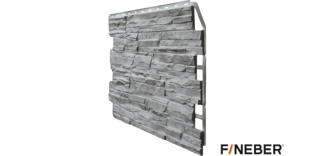 ФАСАДНАЯ ПАНЕЛЬ ДАЧНЫЙ СКОЛ 3D СВЕТЛО-СЕРЫЙ