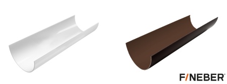 ЖЕЛОБ ВОДОСТОЧНЫЙ 120ММ ПВХ FINEBER