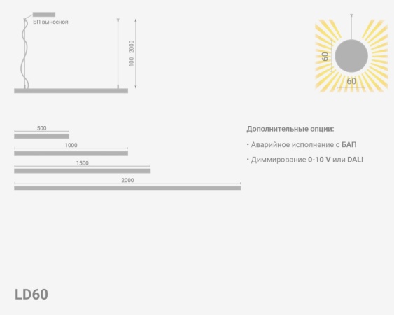 СВЕТИЛЬНИК СВЕТОДИОДНЫЙ LD60 СВЕТИЛЬНИК СВЕТОДИОДНЫЙ LD60