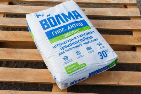 ВО́ЛМА-ГИПС-АКТИВ-ЭКСТРА ГИПСОВАЯ ШТУКАТУРКА 30 КГ