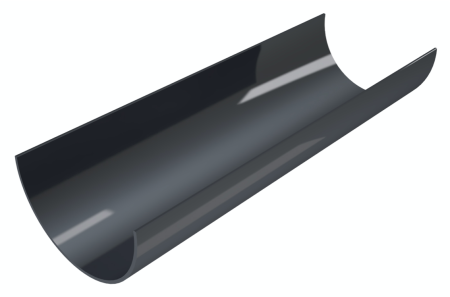 ЖЕЛОБ ВОДОСТОЧНЫЙ 120ММ ПВХ FINEBER ГРАФИТ 3М