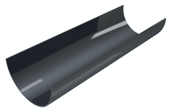 ЖЕЛОБ ВОДОСТОЧНЫЙ 120ММ ПВХ FINEBER ГРАФИТ 3М