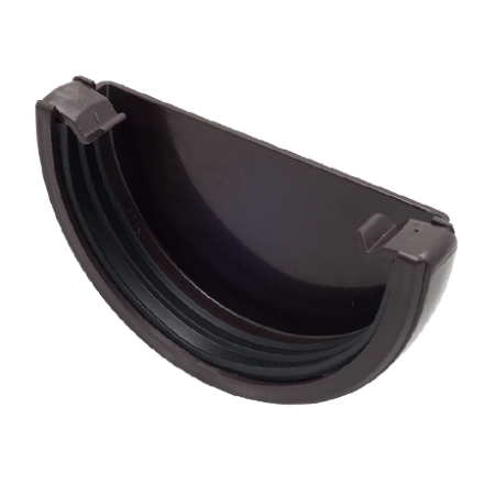 ЗАГЛУШКА ЖЕЛОБА ПВХ FINEBER КОРИЧНЕВАЯ