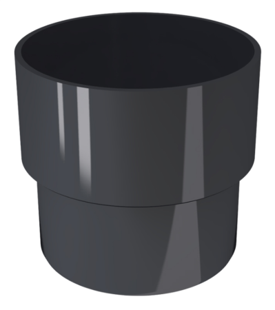 СОЕДИНИТЕЛЬ ТРУБ Ø80 ПВХ FINEBER ГРАФИТ