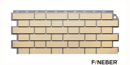 ФАСАДНАЯ ПАНЕЛЬ FINEBER ДАЧНЫЙ КИРПИЧ КЛИНКЕРНЫЙ ЖЁЛТЫЙ