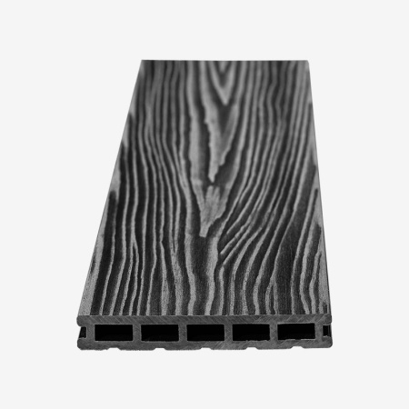 ТЕРРАСНАЯ ДОСКА UNODECK MOGANO ГРАФИТ 3000х165x24ММ
