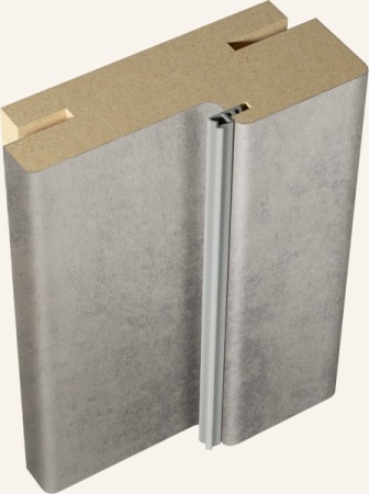 ДВЕРНАЯ КОРОБКА ЭКОШПОН 80х38х2100 TECHNO МУАР СВЕТЛО-СЕРЫЙ