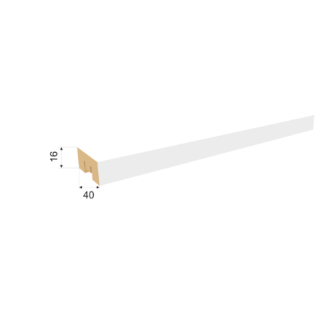 ИНТЕРЬЕРНАЯ РЕЙКА МДФ БРИОНА 2700х16х40ММ БЕЛАЯ