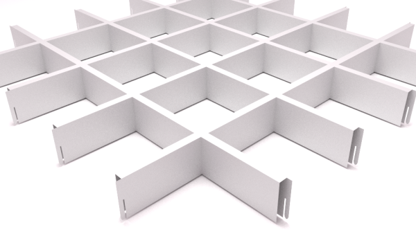 ГРИЛЬЯТО ПОТОЛОК БЕЛЫЙ 120*120*30*10ММ